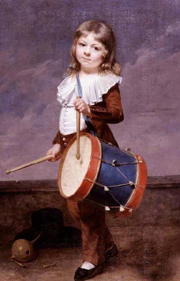 Martin  Drolling Portrait of the Artist's Son as a Drummer oil painting image